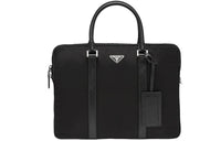 PRADA Nylon And Leather Briefcase Shoulder Bag Crossbody Bag Handbag Men's Black