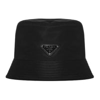 PRADA Recycled Nylon Polyamide Bucket Hats Men's Black