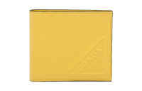 PRADA Saffiano Leather Wallet Men's Yellow