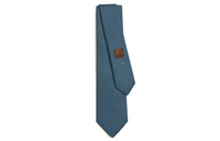 HERMES Mulberry Silk Ties Men's Blue