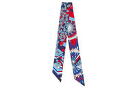 HERMES Silk Scarves Women's Marine Blue/Red/White
