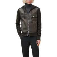 HERMES Jackets Coats Men's Persimmon Gray