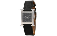 HERMES HOUR Collection Wrist Watch Quartz Movement Leather Watch Bands Black Dial Women's Watch