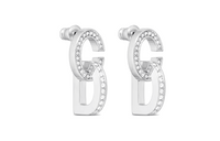 DIOR Metal, Crystal Earrings Women's Silver