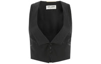 SAINT LAURENT SS22 Vest Coat Women's Black