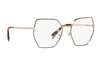 MIU MIU Metal Irregular Shape Eyeglass Frames Women's Gold