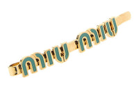 MIU MIU Metal Hair Clips Women's Gold