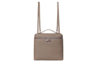 Loro Piana ExtraPocket Leather Tofu Bag Backpack Regular Women's Warm Beige/Elephant Gray