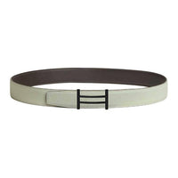 HERMES Calfskin Leather Belts Unisex White Width: 3.8CM