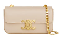 CELINE Shiny Calfskin Crossbody Bag Shoulder Bag Regular Women's Nude