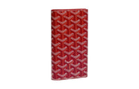 GOYARD SAINT-ROCH Canvas With Leather Dog's Teeth Wallet Unisex Red