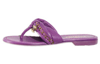 CHANEL Stylish Sandals Women's Dark Purple