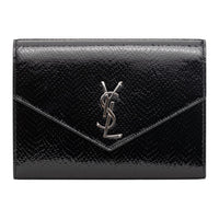 SAINT LAURENT Leather Clutch Women's Black