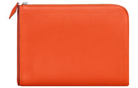 HERMES Zip Tablet Evercolor Calfskin Clutch Women's 9 JFeu Flame Orange