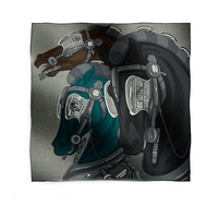HERMES Cashmere Mulberry Silk Silk Scarves Men's Gray