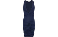 SAINT LAURENT Sleeveless Dress Women's Sea Blue