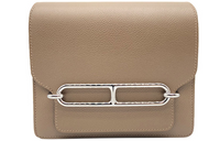HERMES Roulis Leather Handheld Shoulder Bag Crossbody Bag Mini Women's D0 Beige De Weimar Milk Tea Brown