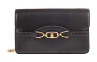 CELINE Triumph Gate Triomphe Leather Crossbody Bag Shoulder Bag Mini Women's Black