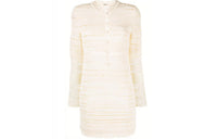 SAINT LAURENT Pointelle knit Detail Dress
