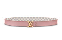 LOUIS VUITTON Initiales Leather Belts Women's Pink