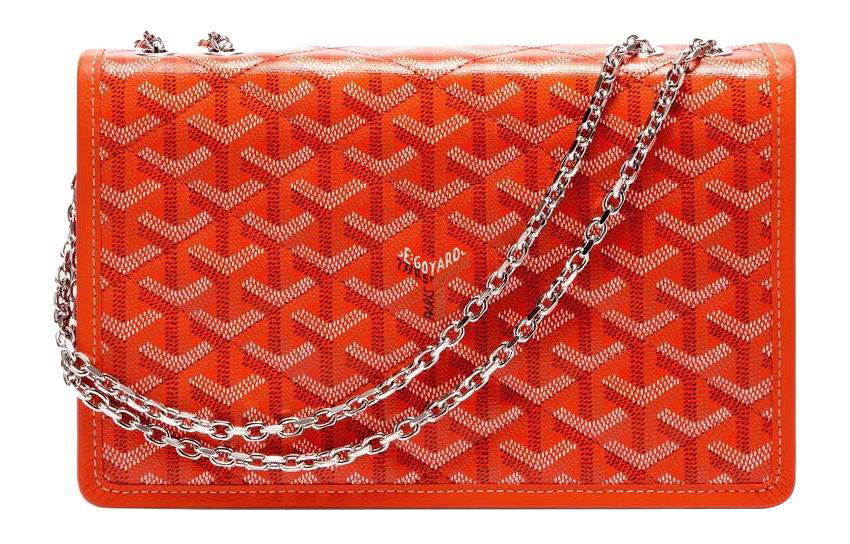 GOYARD Alexandre III Canvas With Leather Shoulder Bag Crossbody Bag Women's Orange