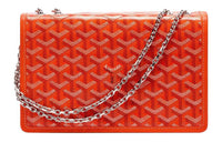 GOYARD Alexandre III Canvas With Leather Shoulder Bag Crossbody Bag Women's Orange