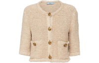 PRADA Bouclé Cropped Cardigan