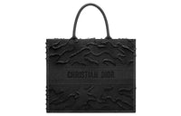DIOR BookTote Canvas Tote Bag Shopping Bag Handbag Women's Black