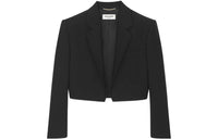 SAINT LAURENT SS22 Cropped Coats Women's Black