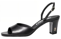 CHANEL Strap Sandals 6.5cm Women's Black
