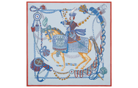 HERMES Silk Scarves Women's Blue