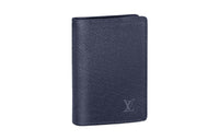 LOUIS VUITTON Pocket Organizer 3 Card Slot Taiga Bleu Marine
