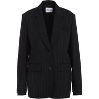 MIU MIU Pinstriped Single Breasted Blazer