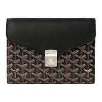 GOYARD Canvas With Calfskin Shoulder Bag Crossbody Bag Unisex Black