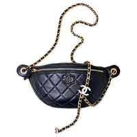 CHANEL Leather Crossbody Bag, Shoulder Bag Women's Black