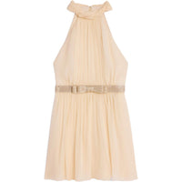 CELINE Sleeveless Dress Women's Cream Yellow