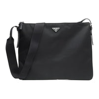 PRADA Leather Crossbody Bag Men's Black