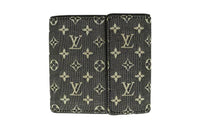 LOUIS VUITTON Canvas With Leather Coin Purses Wallets Mini Women's Black