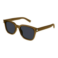 SAINT LAURENT Recycled Acetate Resin Rectangular Sunglasses Men's Brown