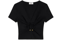 CELINE Heart Crop Top In Underpinning Silk And Cotton