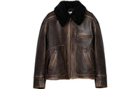 MIU MIU Leather Jacket Women's Sand
