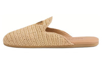 PRADA Rubber Sole Closed Toe Slippers Women's Apricot