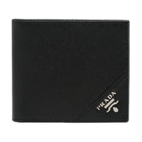 PRADA Leather Wallet Regular Men's Black