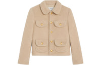 CELINE Jackets Coats Women's White Sand