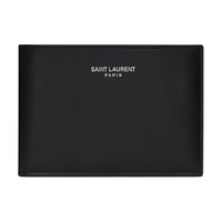 SAINT LAURENT PARIS Leather Card Holder Men's Black