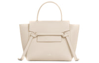 CELINE Belt Cow Leather Shoulder Bag Crossbody Bag Handbag Women's Ivory White