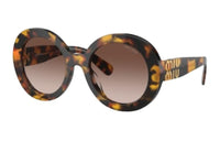 MIU MIU Acetate Round Sunglasses Women's Tortoiseshell