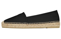 SAINT LAURENT Embossed-logo Leather Espadrilles