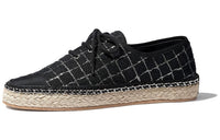 CHANEL Espadrilles Women's Low-Top Black/Silver