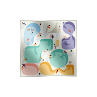 HERMES Mulberry Silk Silk Scarves Women's Multicolor